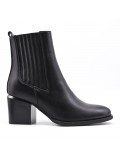 Faux leather ankle boot