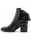 Faux leather ankle boot