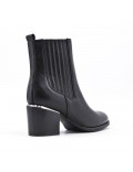 Faux leather ankle boot