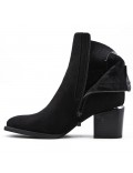 Ankle boot in faux suede