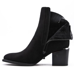 Ankle boot in faux suede