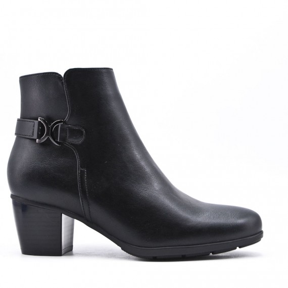 Faux leather ankle boot