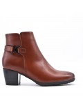 Faux leather ankle boot