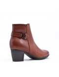 Faux leather ankle boot