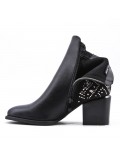 Faux leather ankle boot