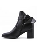 Faux leather ankle boot