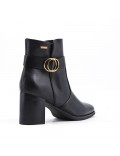 Faux leather ankle boot