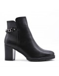 Faux leather ankle boot