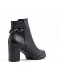 Faux leather ankle boot