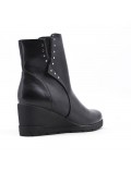 Faux leather ankle boot