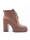 Faux leather ankle boot