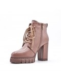 Faux leather ankle boot