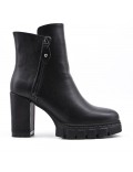 Faux leather ankle boot