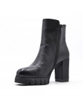 Faux leather ankle boot