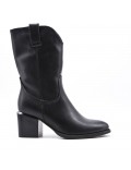 Faux leather ankle boot