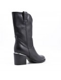 Faux leather ankle boot