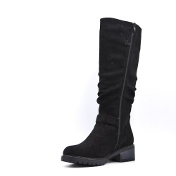 Faux suede boot