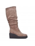 Faux suede boot