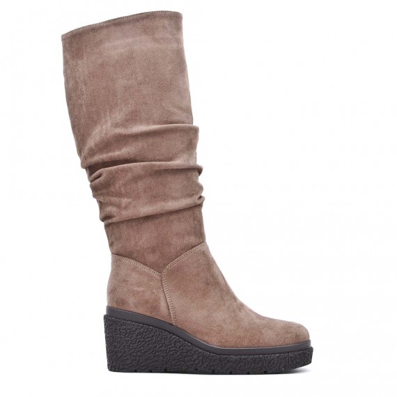 Faux suede boot