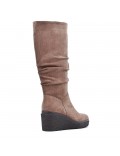 Faux suede boot