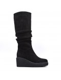 Faux suede boot