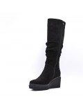 Faux suede boot