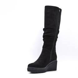 Faux suede boot