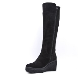 Faux suede boot