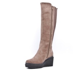 Faux suede boot