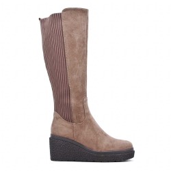 Faux suede boot