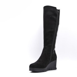 Faux suede boot