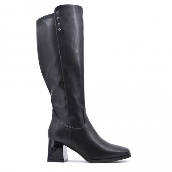 Faux leather ankle boot