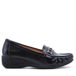 Women's mocassin in faux leather Big size