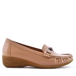 Women's mocassin in faux leather Big size