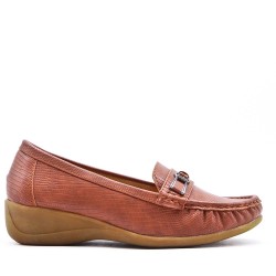 Women's mocassin in faux leather Big size