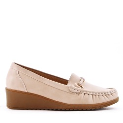 Mocassin en simili cuir pour femme