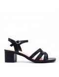 Faux leather heeled sandal