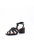 Faux leather heeled sandal