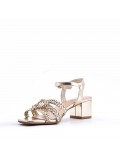 Faux leather heeled sandal