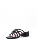 Faux leather heeled sandal