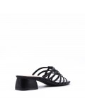 Faux leather heeled sandal