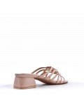 Faux leather heeled sandal