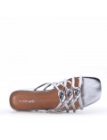 Faux leather heeled sandal