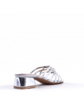 Faux leather heeled sandal