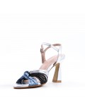 Faux leather heeled sandal