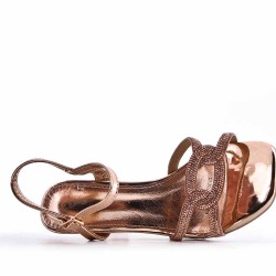 Faux leather heeled sandal