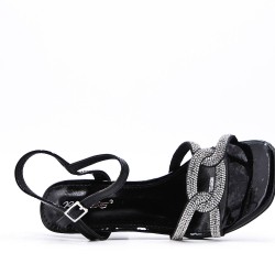 Faux leather heeled sandal