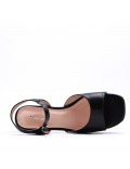 Faux leather heeled sandal