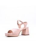 Faux leather heeled sandal