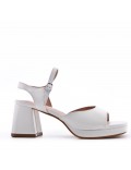 Faux leather heeled sandal